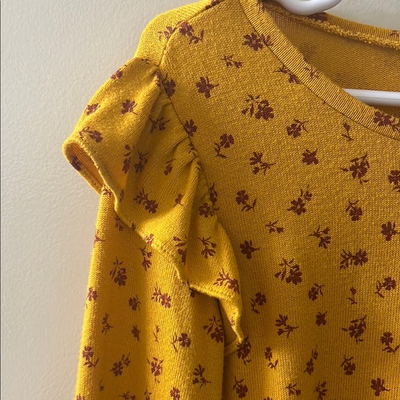 GAP Yellow Floral Ruffle Top - Picture 3 of 7